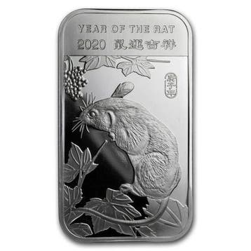 1 Troy Ounce - Zilver .999 - 2020 1 oz APMEX Lunar Year of