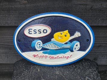 Esso - IJzeren garagebord - Cast Iron - Reclamebord -