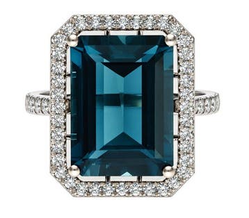 Zonder minimumprijs - Ring - 14 karaat Witgoud - 12.10ct., Nieuw