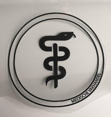 Aesculaap sticker voor tandarts, Verzenden, Nieuw in verpakking