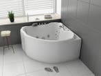 Veiling - Whirlpool Massagebad - Wit - Hoekbad - 138x138x68c, Nieuw