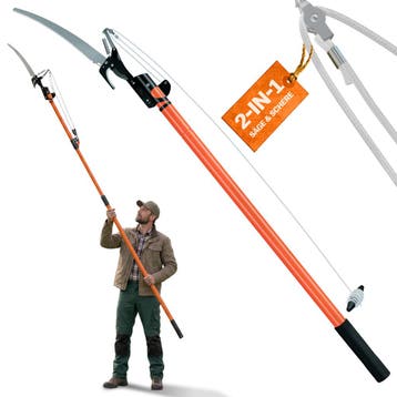 Telescopische Takkenzaag met Snoeischaar Oranje 2,60m, Verzenden, Nieuw