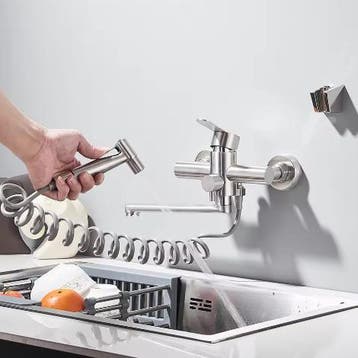 Multifunctionele Keukenwandkraan – RVS Mengkraan, Verzenden, Nieuw