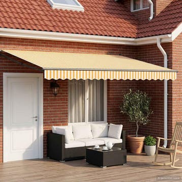 vidaXL Gemotoriseerd zonnescherm op zonne-energie 4,5x3 m, Verzenden, Nieuw