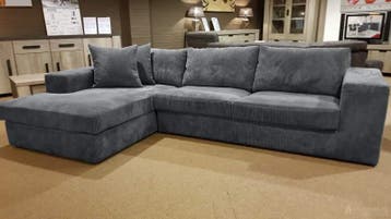 Loungebank Loenen - loungebanken - Grijs, Nieuw, 150 cm of meer, Stof, 250 tot 300 cm