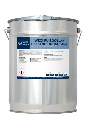 Wixx PU Bootlak Dekkend Hoogglans RAL 7044 | Zijdegrijs 20L, Verzenden, Nieuw, 15 tot 20 liter, Lak