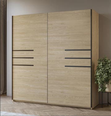 Kledingkast Vienna - Naturel - 2-Deurs, Huis en Inrichting, Kasten | Kledingkasten, Verzenden, Nieuw