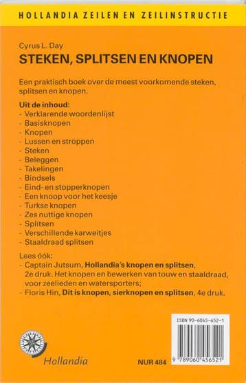 Steken, splitsen en knopen / Hollandia watersportboek, Verzenden, Gelezen, Cyrus L. Day