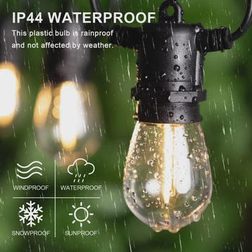50FT Slinger LED Verlichting Buiten - Dimbare, Kopppelbare e, Huis en Inrichting, Lampen | Hanglampen, Verzenden, Nieuw
