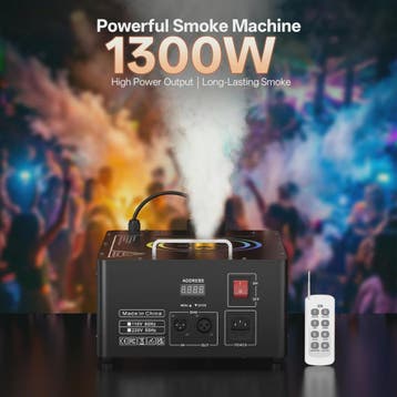 Krachtige 1300W Rookmachine met 6 RGB LED's en Kleurrijke Li, Verzenden, Nieuw