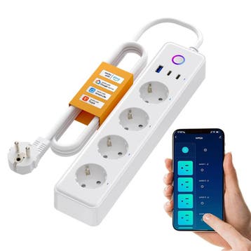 Smart Power Strip | 4 Individueel Schakelbaar | Laatste S..., Ophalen of Verzenden, Zo goed als nieuw, Stopcontact