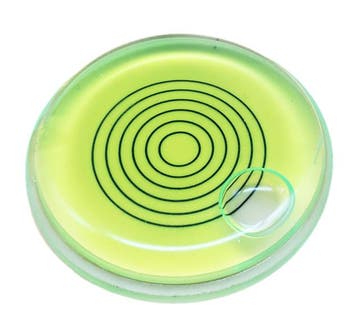 Ronde waterpas 66x11 mm groen, met lijnen, Ophalen of Verzenden, Nieuw