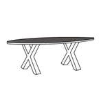 Eettafel TOV-XM Lageland - eettafel, Nieuw, Overige vormen, Overige materialen