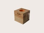 Waxinelichthouder Blok - Gerecycled hout (Kaarsenhouders), Ophalen of Verzenden, Nieuw