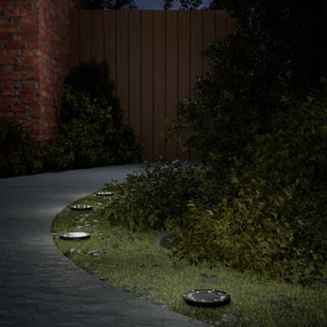 vidaXL Grondlampen 12 st solar met grondpennen warmwit, Zonne-energie, Kunststof, Verzenden, Nieuw