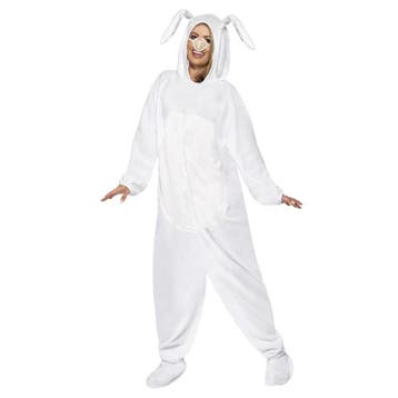 Wit konijn/haas jumpsuit voor volwassenen - Dierenpakken, Verzenden, Nieuw