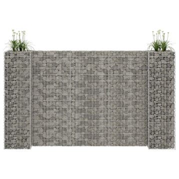 vidaXL Gabion plantenbak H-vormig 260x40x150 cm staaldraad, 100 cm of meer, Verzenden, Nieuw, Metaal