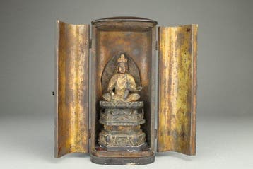 Bodhisattva Kannon - Butsudan - Hout, Verguld, Lak - Japan -