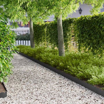 vidaXL Gazonrand scherpe & ronde bovenkant 10 st 103x15cm, Tuin en Terras, Verzenden, Nieuw