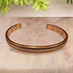 Koperen gezondheids-klemarmband met 6 magneten, Ophalen of Verzenden, Nieuw