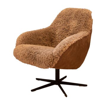 Fauteuil Ilona Laag DS Meubel met hoge showroommodel korting, Verzenden, Minder dan 75 cm, Leer, Nieuw