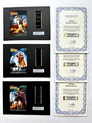 Back to the Future – Rare Trilogy Set of 3 Mounted 35mm Film, Nieuw