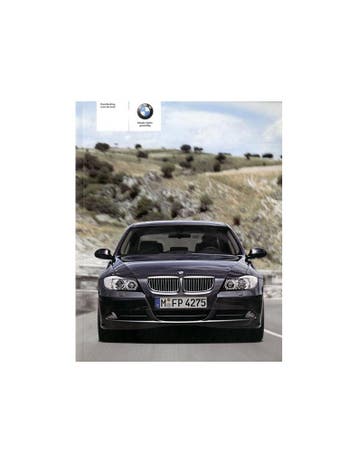 2007 BMW 3 SERIE SEDAN | TOURING INSTRUCTIEBOEKJE