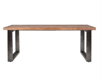 Eettafel mango massief met metalen poot | Eleonora - 160x90, Huis en Inrichting, Tafels | Eettafels, Ophalen of Verzenden, Nieuw