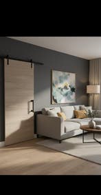 Nieuwe eikenhoutenlook schuifdeuren, Overige typen, Nieuw, Schuifdeur, 200 tot 215 cm