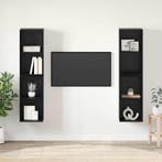 vidaXL Tv-meubelset 4 pcs Zwart Eiken 37 x 37 x 72 cm, Huis en Inrichting, Kasten | Televisiemeubels, Minder dan 50 cm, Verzenden