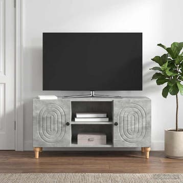 vidaXL TV-kast Betongrijs 102 x 34,5 x 50 cm Bewerkt hout, Minder dan 50 cm, Verzenden, Nieuw, Minder dan 100 cm
