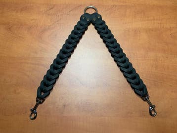 Leren duo honden riem Black, Ophalen of Verzenden, Nieuw