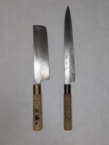 Keukenmes - Staal, Hout - Japan - Traditioneel Japanse