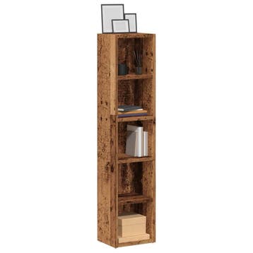 vidaXL Cd-kasten 2 st 21x16x93,5 bewerkt hout oud, Huis en Inrichting, Verzenden, Nieuw