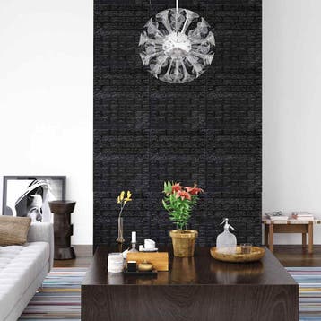 vidaXL 3D-behang zelfklevend 10 st bakstenen zwart, Huis en Inrichting, Stoffering | Behang, Verzenden, Zwart