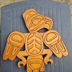 Wanddecoratie - Intarsia Wood Art - Eagle - Canada