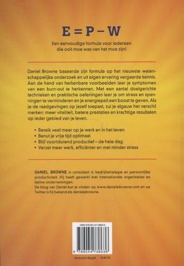 De energie formule - Daniel Browne 9789044738636, Verzenden, Zo goed als nieuw, Daniel Browne