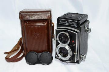 Rollei Rolleicord V with leather case | Twin lens reflex, Nieuw