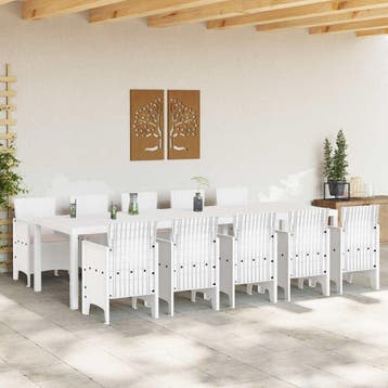 vidaXL Tuin Eetset Synthetisch riet, Tuin en Terras, Verzenden, Nieuw