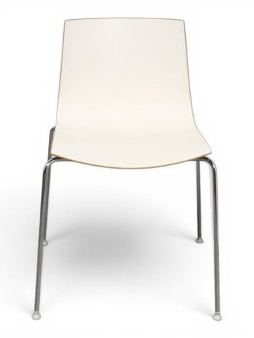 Arper Catifa 46 vergaderstoel, wit/taupe, Ophalen of Verzenden, Gebruikt, Wit