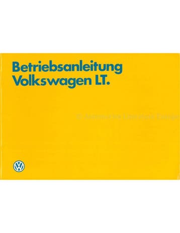 1983 VOLKSWAGEN LT INSTRUCTIEBOEKJE DUITS