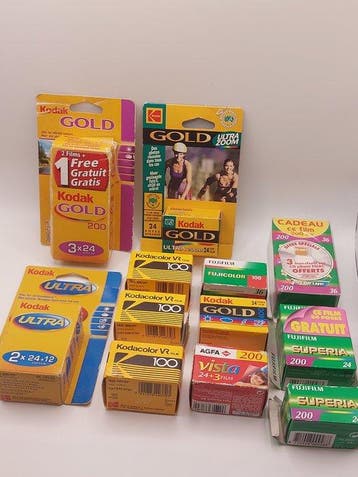 Kodak, Fujifilm Kodak ultra gold, Fujifilm Superia, agfa, Nieuw