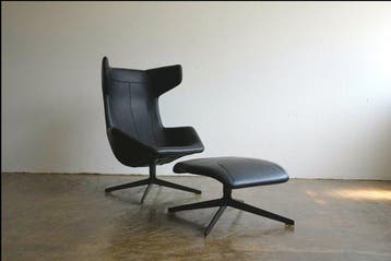 Moroso - Alfredo Häberli - Stoel (2) - Leder, Staal - Neem