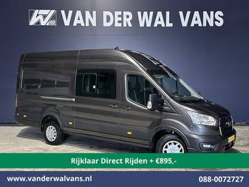 Ford Transit | 2.0 TDCI 185pk L4H3 Dubbele Cabine Euro6, Auto's, Gebruikt, Euro 6, Dealer onderhouden, Ford