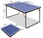 Mini Tafeltennistafel 137 cm met Net en Batjes, Sport en Fitness, Tafeltennis, Verzenden, Nieuw