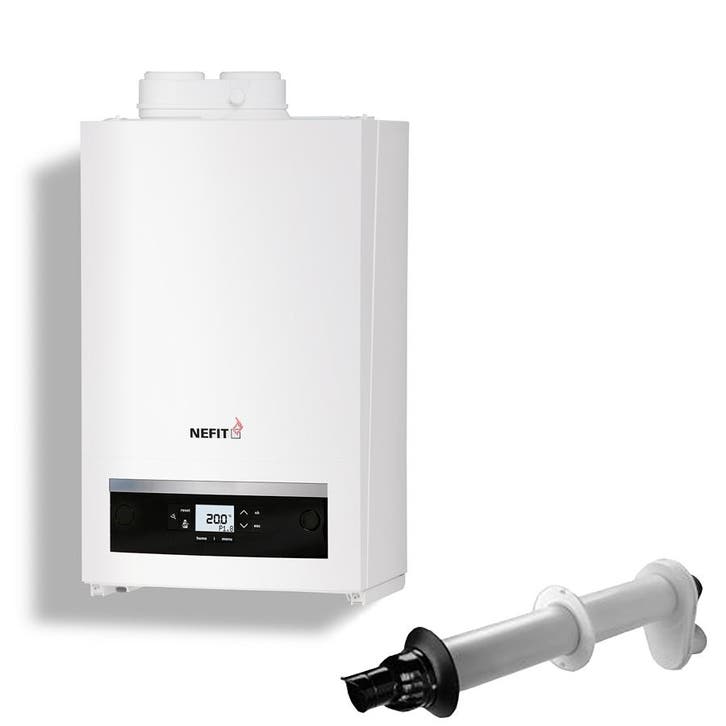 Combi-deal Nefit Trendline II HRC 30 CW5 + Muurdoorvoer, Doe-het-zelf en Verbouw, Verwarming en Radiatoren