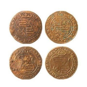 Oostenrijk. Rudolf II Lot van 4 rekenpenningen vanaf 1582