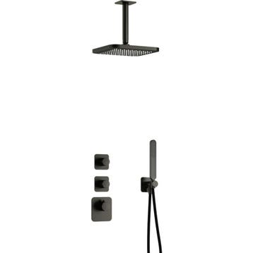 Hotbath Gal - Inbouw Regendoucheset - Geborsteld Gunmetal, Ophalen of Verzenden, Nieuw