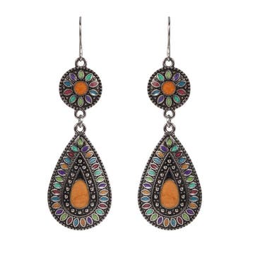 Fako Bijoux - Oorbellen - Bohemian - Druppel - Oranje, Verzenden, Nieuw