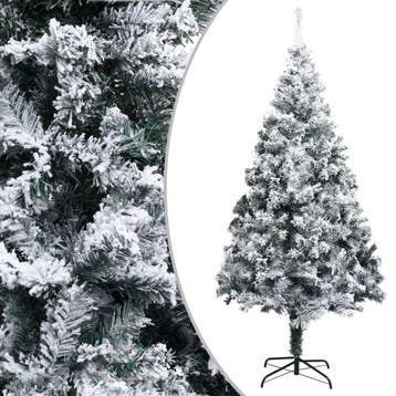 vidaXL Kunstkerstboom met sneeuw 210 cm groen, Verzenden, Nieuw
